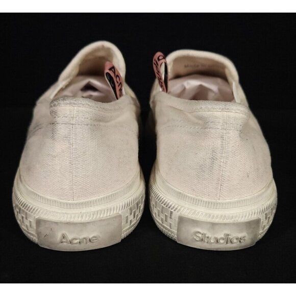 Acne Studios Distressed Ballow Tumbled Slip On Sneaker 37 7 Womens Beige $280 - Picture 5 of 10